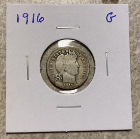 1916 Barber Dime