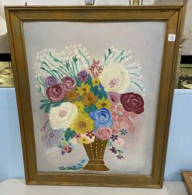 Hattie Magee 1964 Painting Flower Bouquet