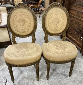 Pair of Antique Louis XV Style Parlor Chairs