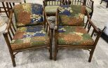 Pair of Wood Bamboo Arm Chairs