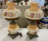 Pair of 1940's Globe Lamps