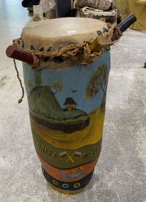 Decorative Haiti Hercule Ceremony Drum