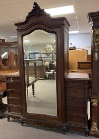 Large Louis XV Style Single Door Armoire