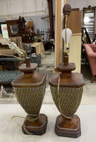 Pair of Resin Decorative Lamps