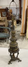Antique Metal Ornate Lamp