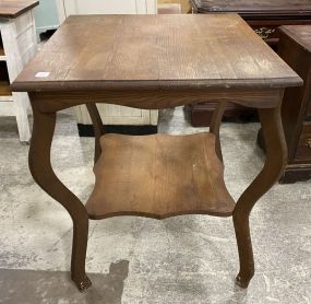 Oak Square Lamp Table