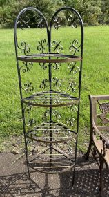 Outdoor Iron Planter Corner Rack