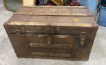 Antique Wood Steamer Trunk