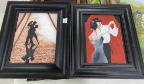 Two Linda Kirby Paintings of Dancing Couples