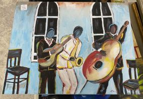 Linda Kirby Painting of Jazz Players
