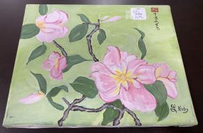 Linda Kirby Painting of Oriental Block Print