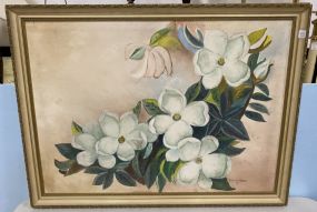 Hattie Magee 1966 Painting of Magnolias