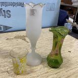 Three Art Glass Vases