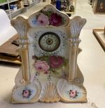 Vintage Victorian Style Porcelain Mantle Clock