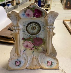 Vintage Victorian Style Porcelain Mantle Clock