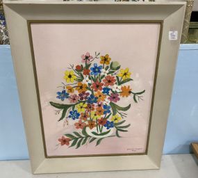 Hattie Magee 1966 Painting of Flowers