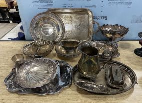 Group Lot of Silver Plate Serving Pieces