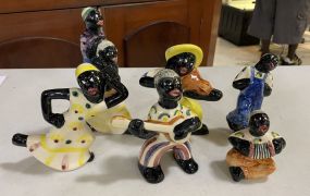 Six Shearwater Pottery African-American Figures