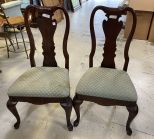 Pair of Mahogany Queen Anne Dining Chairs