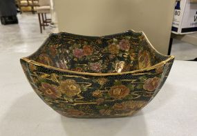 Chinese Satsuma Style Center Piece Fruit Bowl