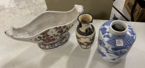 Three Oriental Pottery Pieces