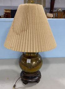 Mid Century Style Brass Vase Lamp