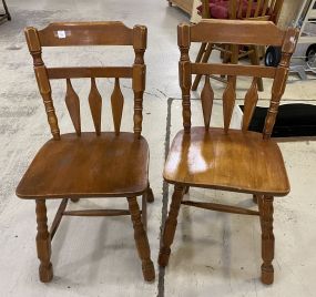 Two Country Farm Style Dining Side Chairs