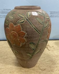 Large Pottery Floral Vase