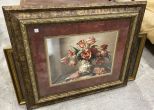 Large Framed Floral Flower Vase Print