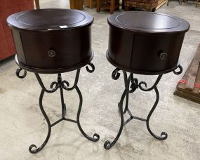 Pair of Modern Round Accent Tables