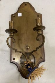 Wood Candle Sconce