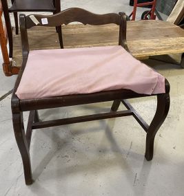 Mahogany Vanity Stool