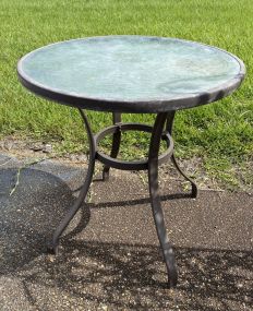 Small Round Patio Glass Top Table