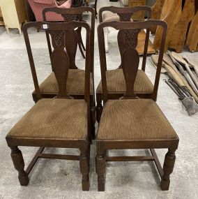 Four Early 1900's Jacobean Side Chairs