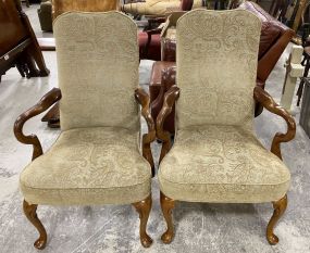 Pair of Queen Anne Arm Chairs