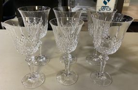 6 Crystal Stemware Glasses