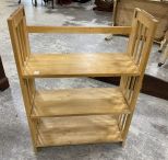 Pine Wood Three Shelf Bookshelf