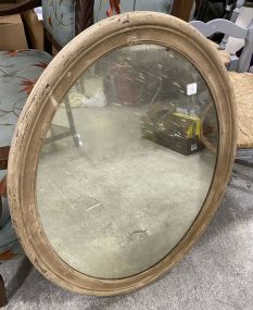 Painted Oval Dresser Mirror