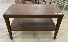 Vintage Small Thin Wood Coffee Table