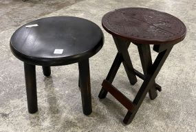 Two Wood Stools