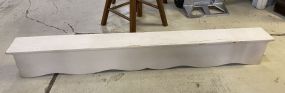 White Painted Wood Wall Shelf