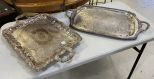 Two Silver Plate Serving Trays