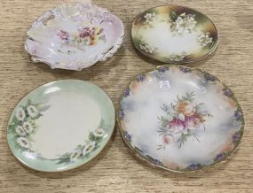 Group of Decorative Porcelain Floral Plates