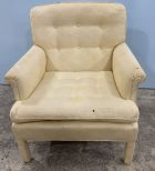 White Upholstered Arm Chair