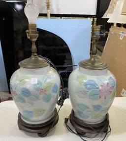 Pair of Ceramic Vase Lamps