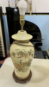 Porcelain Oriental Style Vase Lamp