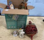 Box Lot of Christmas Decorations