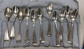 Eleven Coin Silver Flatware Spoons