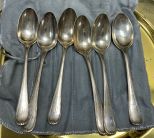 Six Possibly Coin Silver Flatware Spoons