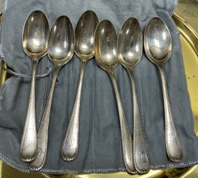 Six Possibly Coin Silver Flatware Spoons